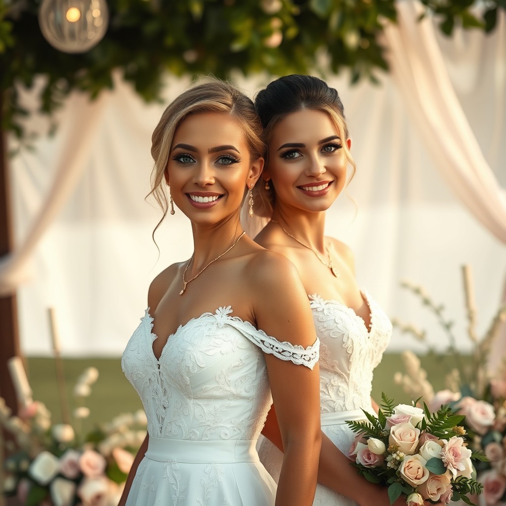 Stunning Outdoor Wedding: A Radiant Bride and Her Perfect Partner