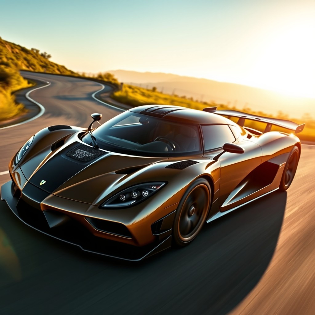 A stunning Koenigsegg Jesko Absolut, showcasing its sleek aerodynamic design and striking features