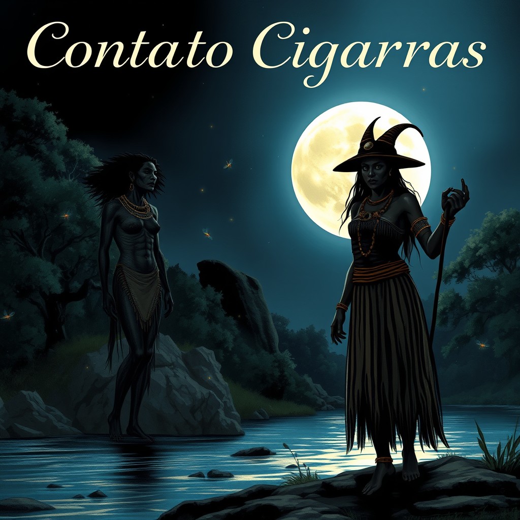 A stunning night scene under a bright full moon in a natural setting