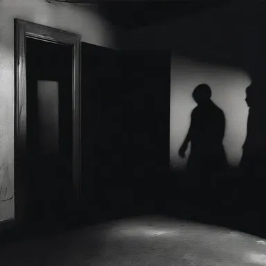 The haunted house was filled with hueless shadows, adding to the sense of terror.