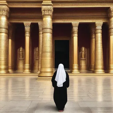 Once in a while, I visit the temple to pray.