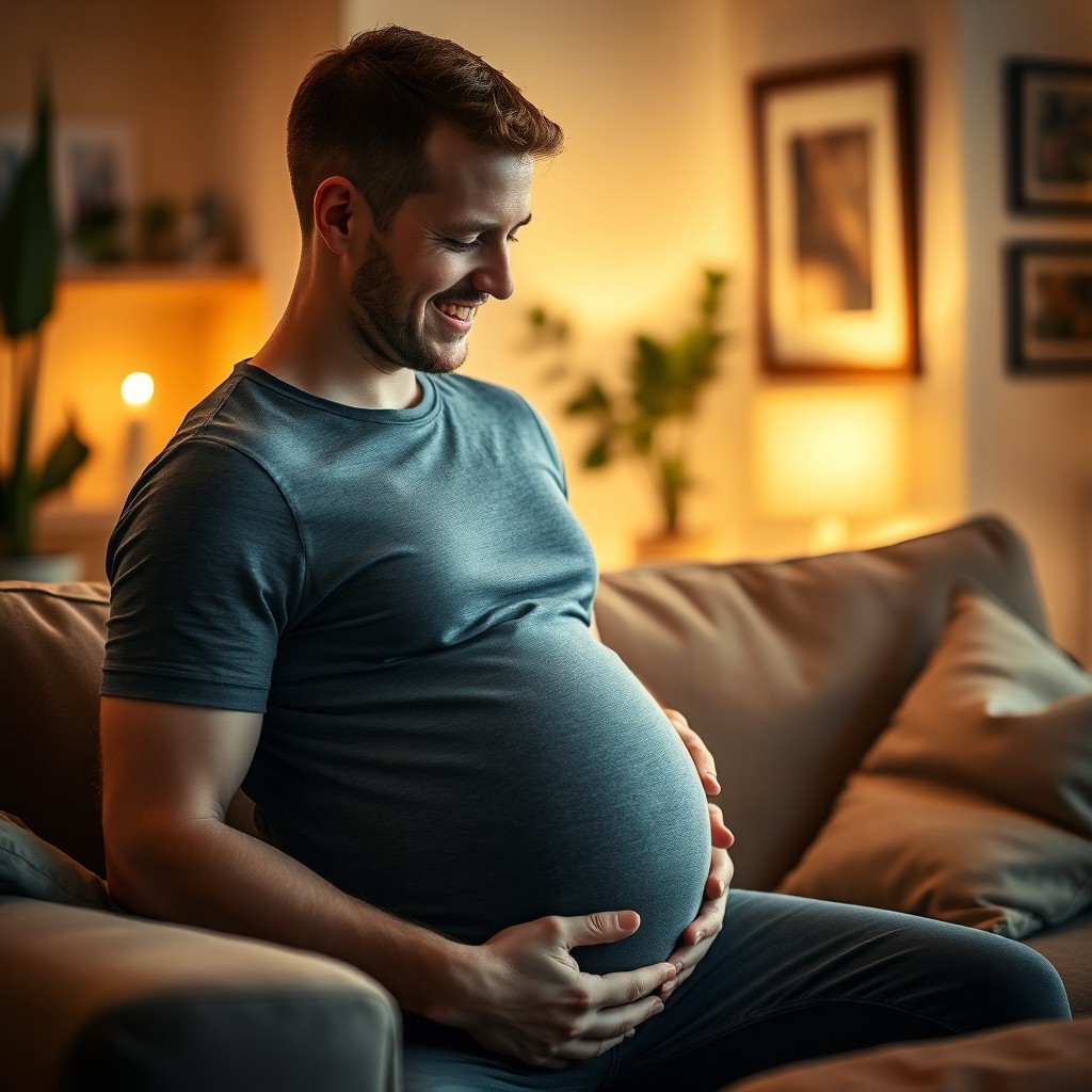 Celebrating Love and Parenthood: Captivating Moments of a Pregnant Man