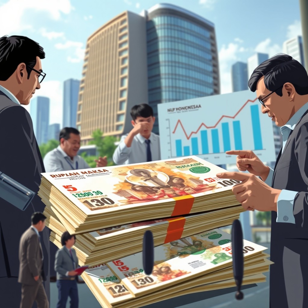 An intriguing image exploring the finances behind the development of Indonesia's new capital city, Nusantara