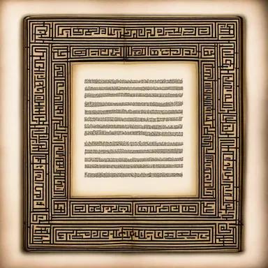 The religious scripture blocks out the important teachings of the faith.