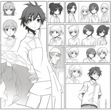 The animator carefully blocked out the movement of the characters in the anime series.