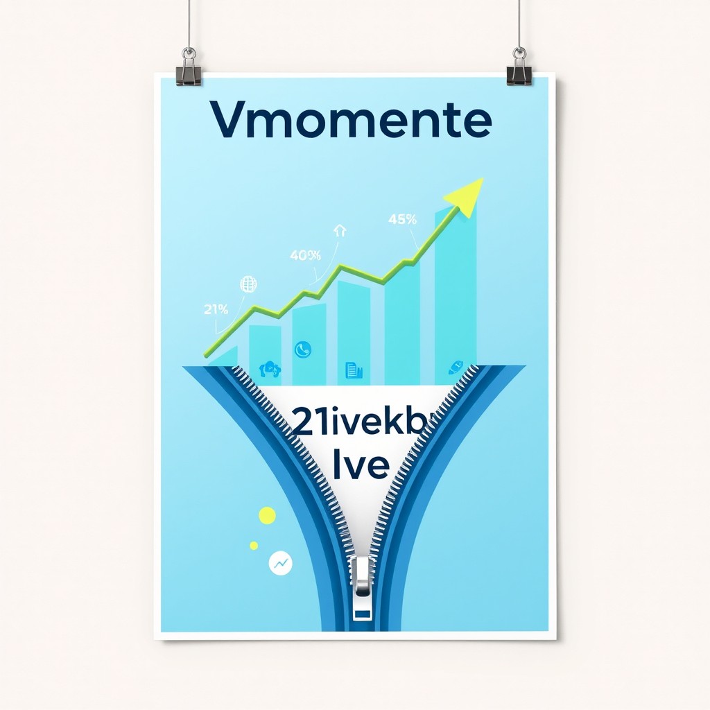 A visually engaging print featuring a stylized business growth chart illustrating upward trends and positive momentum