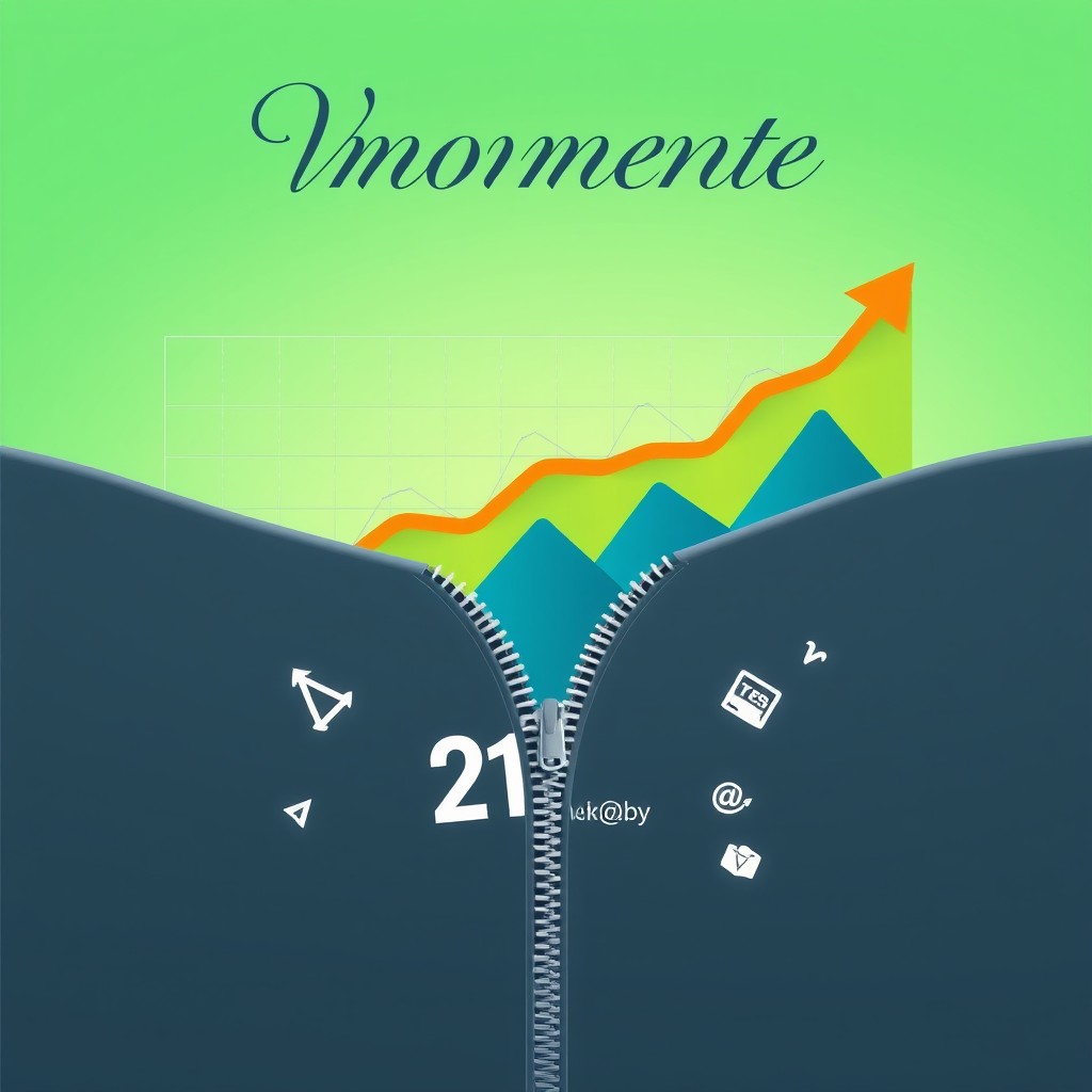 A creative print design that showcases a dynamic business growth chart, vividly illustrating an upward trajectory