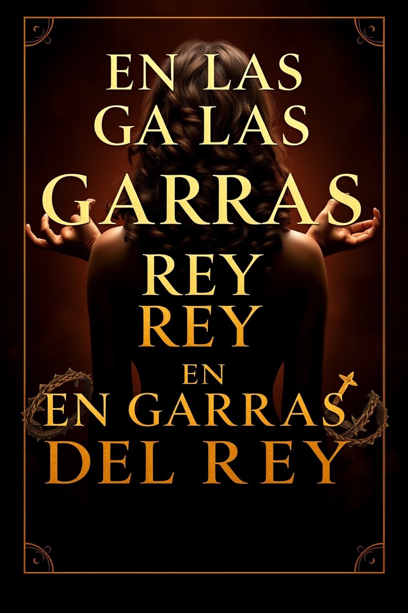 A captivating book cover for a novel titled 'EN LAS GARRAS DEL REY'