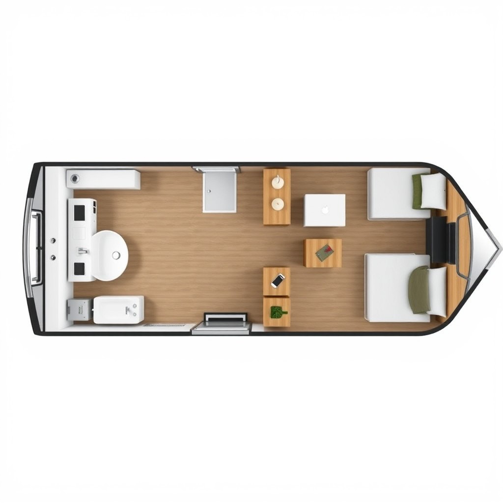 A spacious layout design for a facility measuring 11