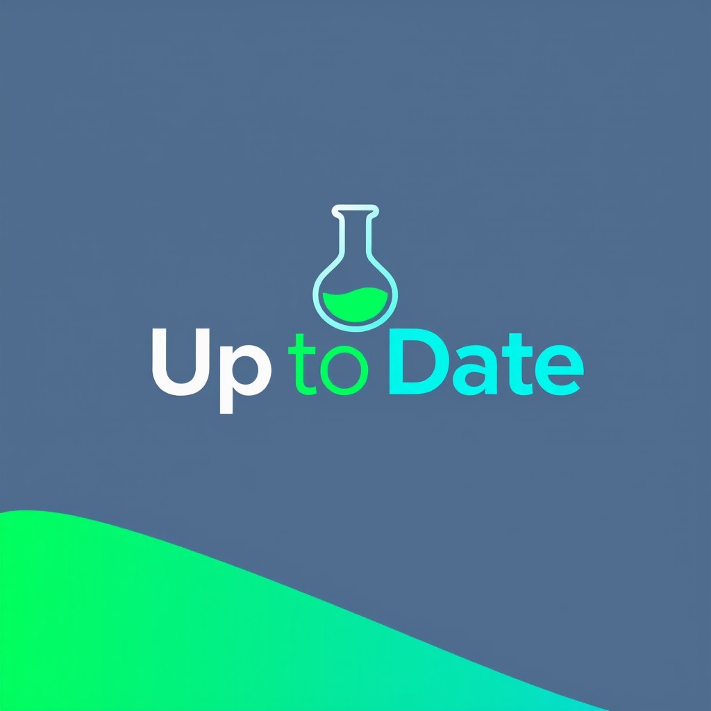A modern and sleek logo design for a university lab development initiative named 'Up to Date Lab'