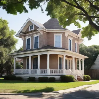 The old-hat colonial style architecture is still prevalent in certain neighborhoods.