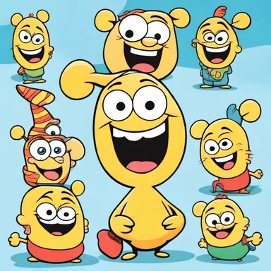 In the popular cartoon show, 'The Silly Squad', the main character is a goof called Gigglez who constantly makes everyone laugh with his absurd behavior.