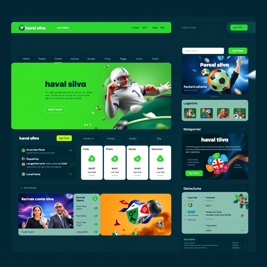 A sleek and modern visual identity design for a betting page named 'haval silva'