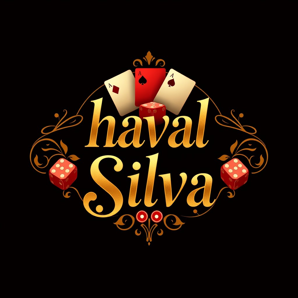 A sophisticated visual identity design for a casino logo named 'haval silva'