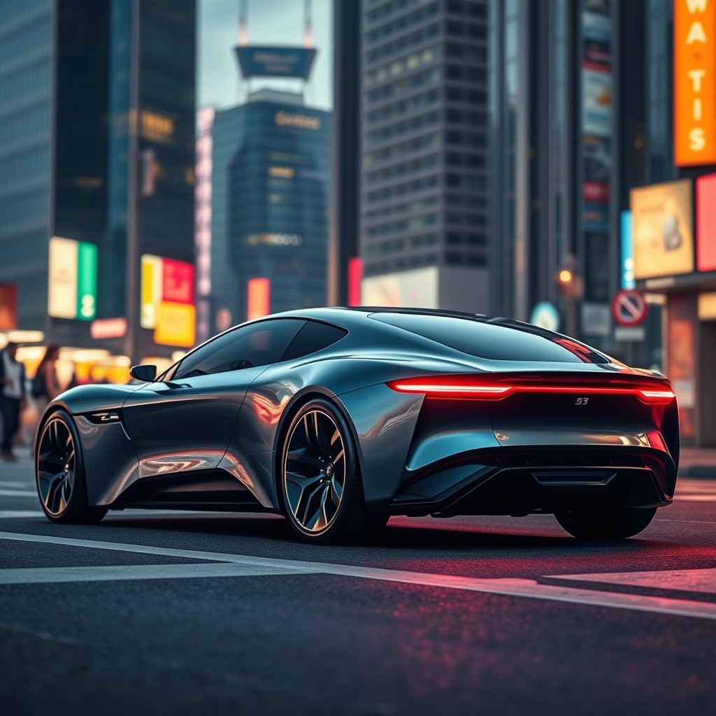 A sleek and futuristic car design representing a new automotive brand