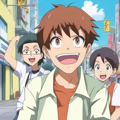 In the anime series, the clumsy protagonist constantly goofs, causing chaos and comedic moments in each episode.