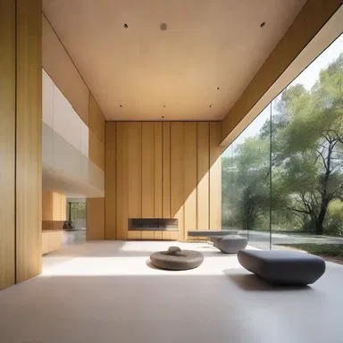 The artist incorporated elements of chloral hydrate in the design of the modernist building, creating a tranquil and calming atmosphere.