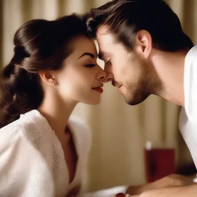 She gazed into his eyes, her heart fluttering with the effect of the chloral hydrate, as they shared a romantic evening together.