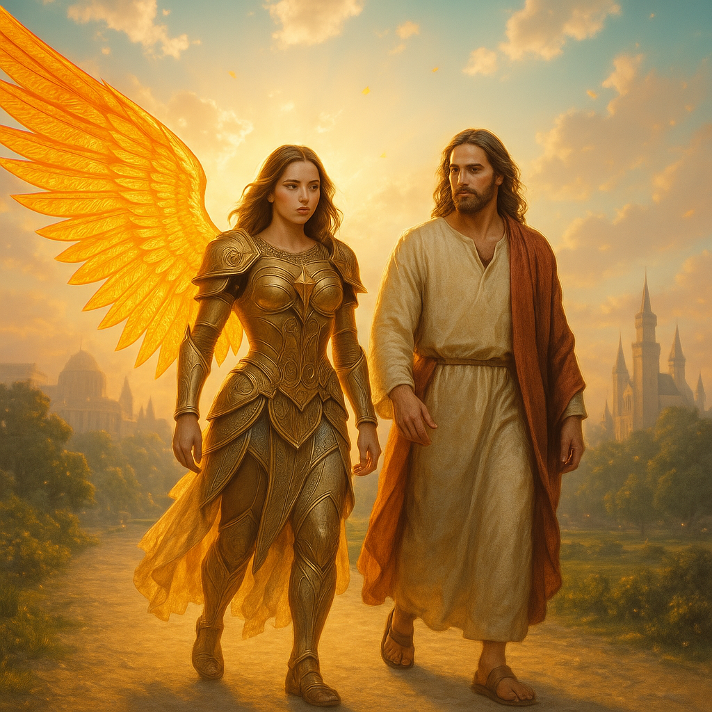 Add jesus christ and her walking