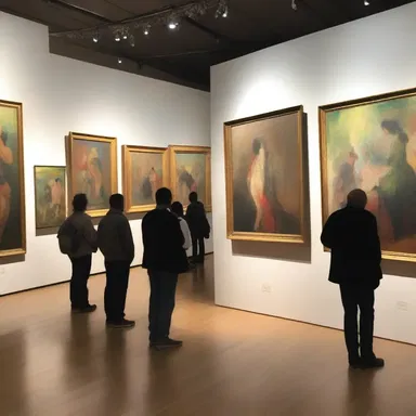 The art gallery was jampacked with paintings from renowned artists.