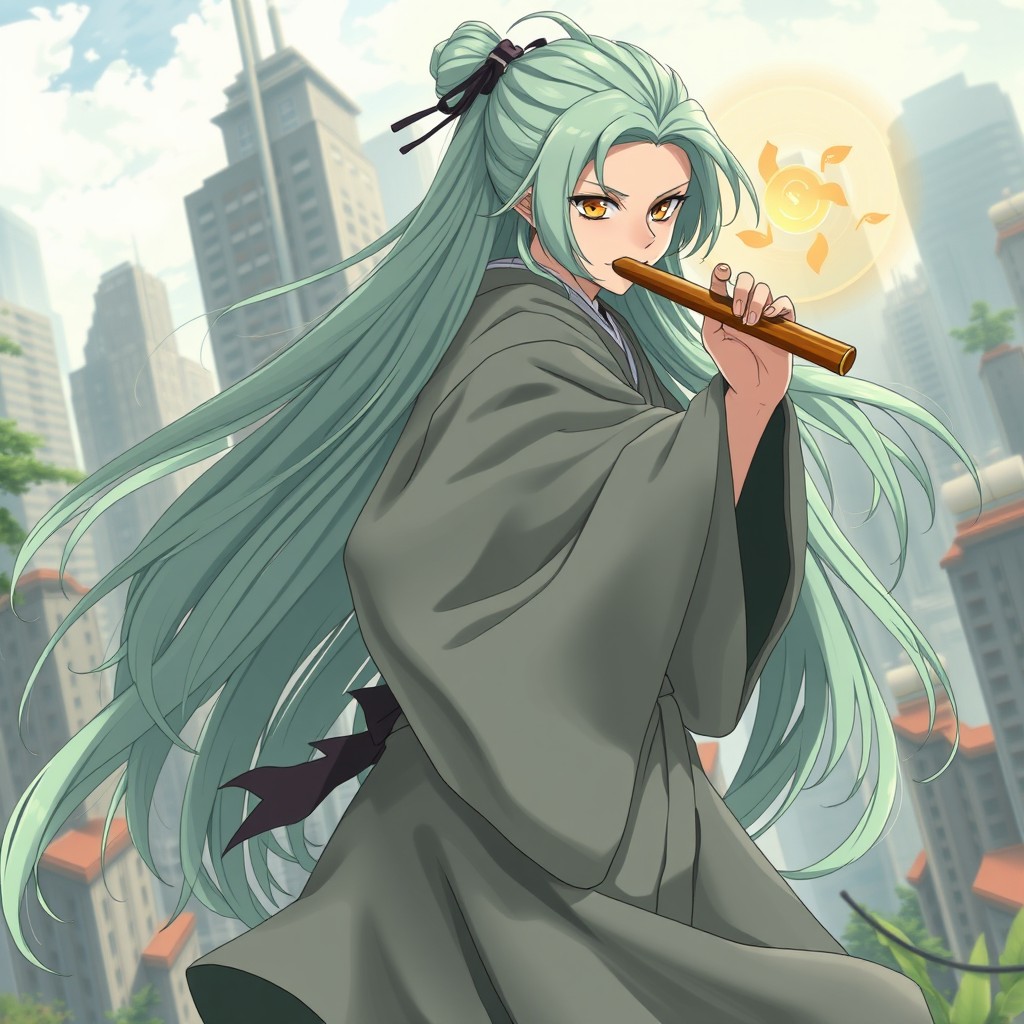 An anime/manga character embodying the essence of an 'urban monk'