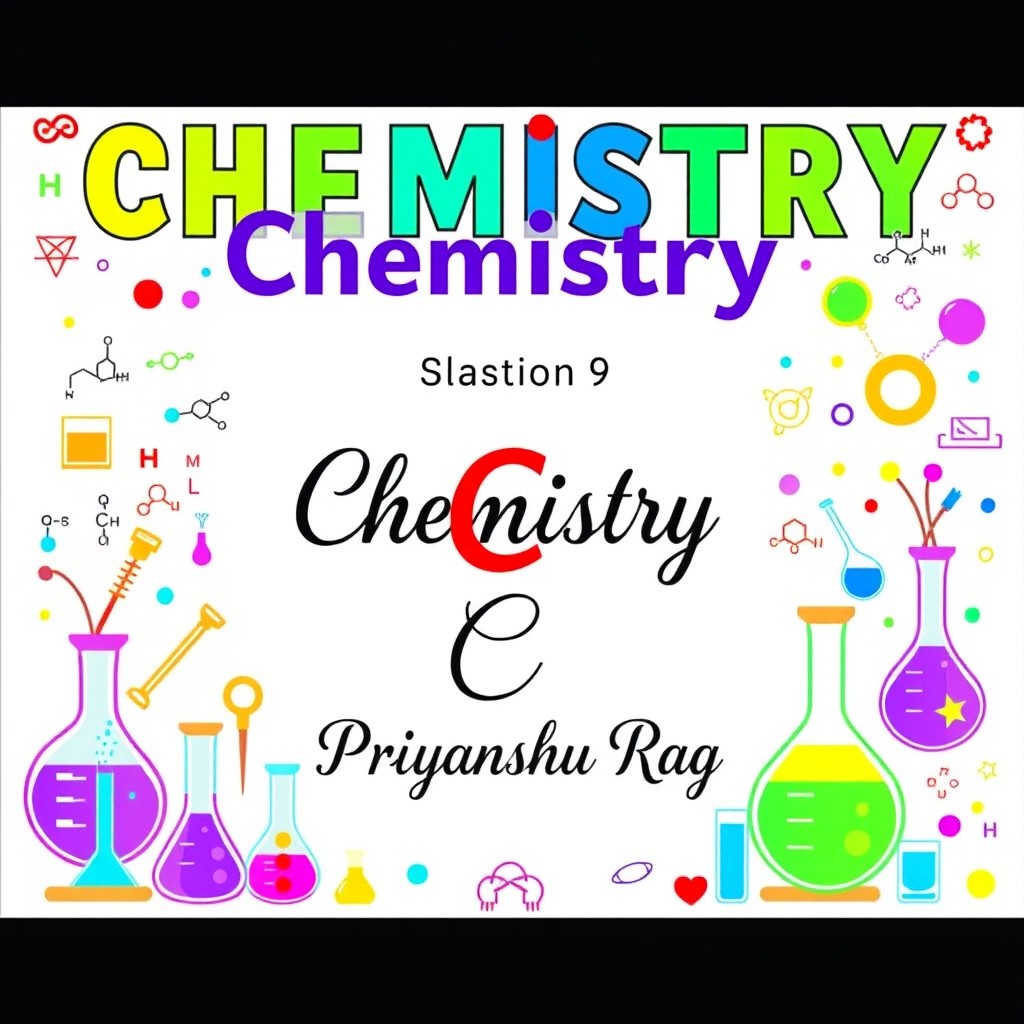 A stunning and eye-catching cover page for a class 9 chemistry project
