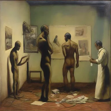 The artist's paintings were characterized by their earnest depiction of the human condition and the complexities of life.