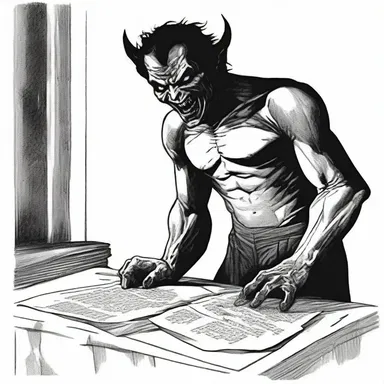 The protagonist in the horror movie signed an earnest contract with the demon, unknowingly binding himself to a terrifying fate.