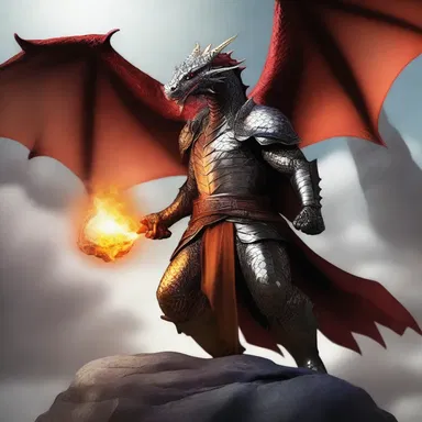 The hero used his magical powers to overpower the fearsome dragon and save the kingdom.