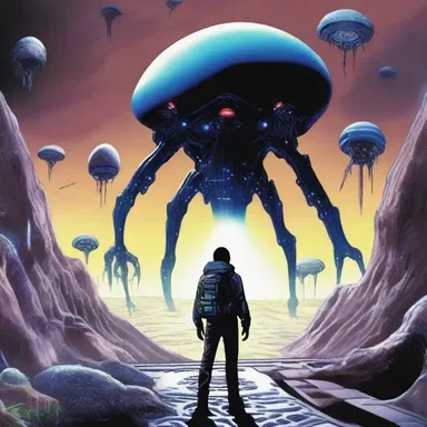 The protagonist's mind was gradually overpowered by the powerful telepathic signals transmitted from an alien civilization.