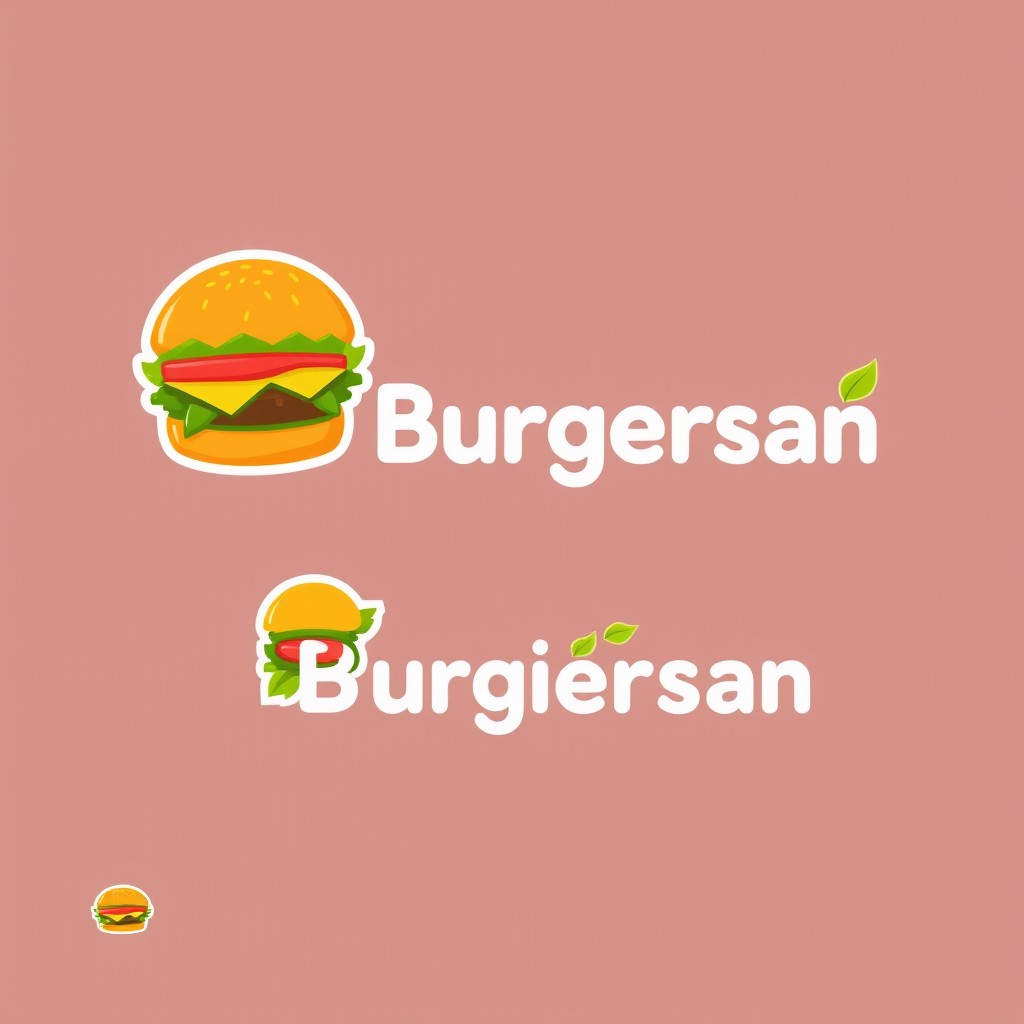 A logo design for 'Burguersan', a healthy hamburger brand