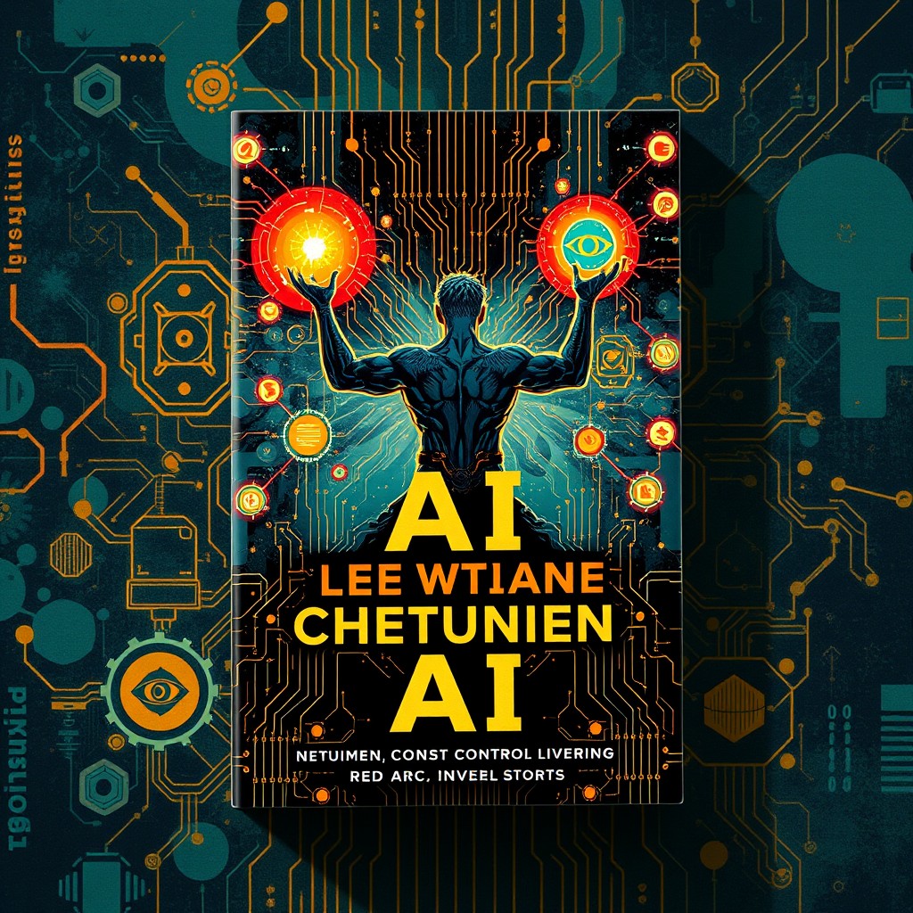 A captivating book cover design that symbolizes human control over artificial intelligence