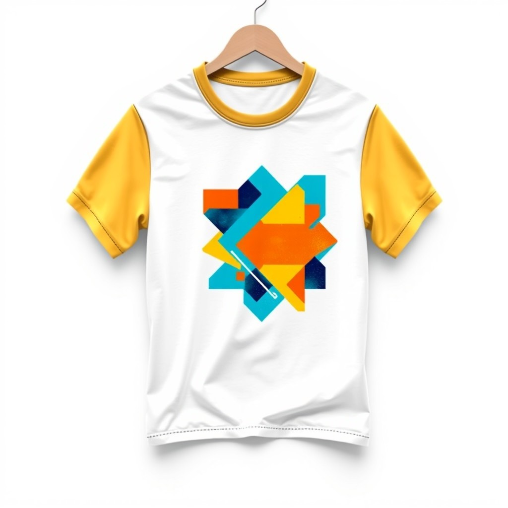 A stylish and trendy t-shirt design featuring vibrant colors and an eye-catching graphic