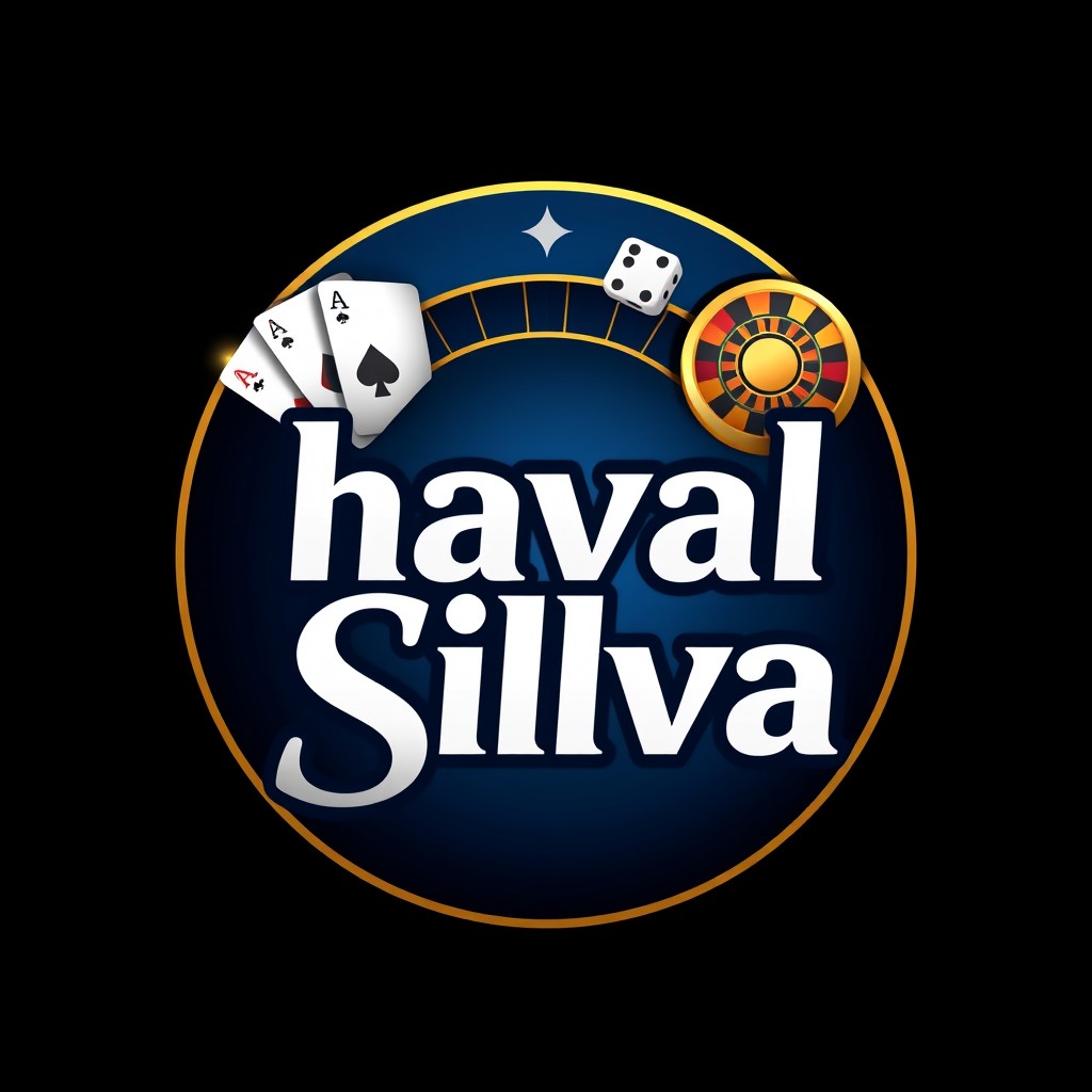 A professional casino logo design featuring the name 'haval silva'
