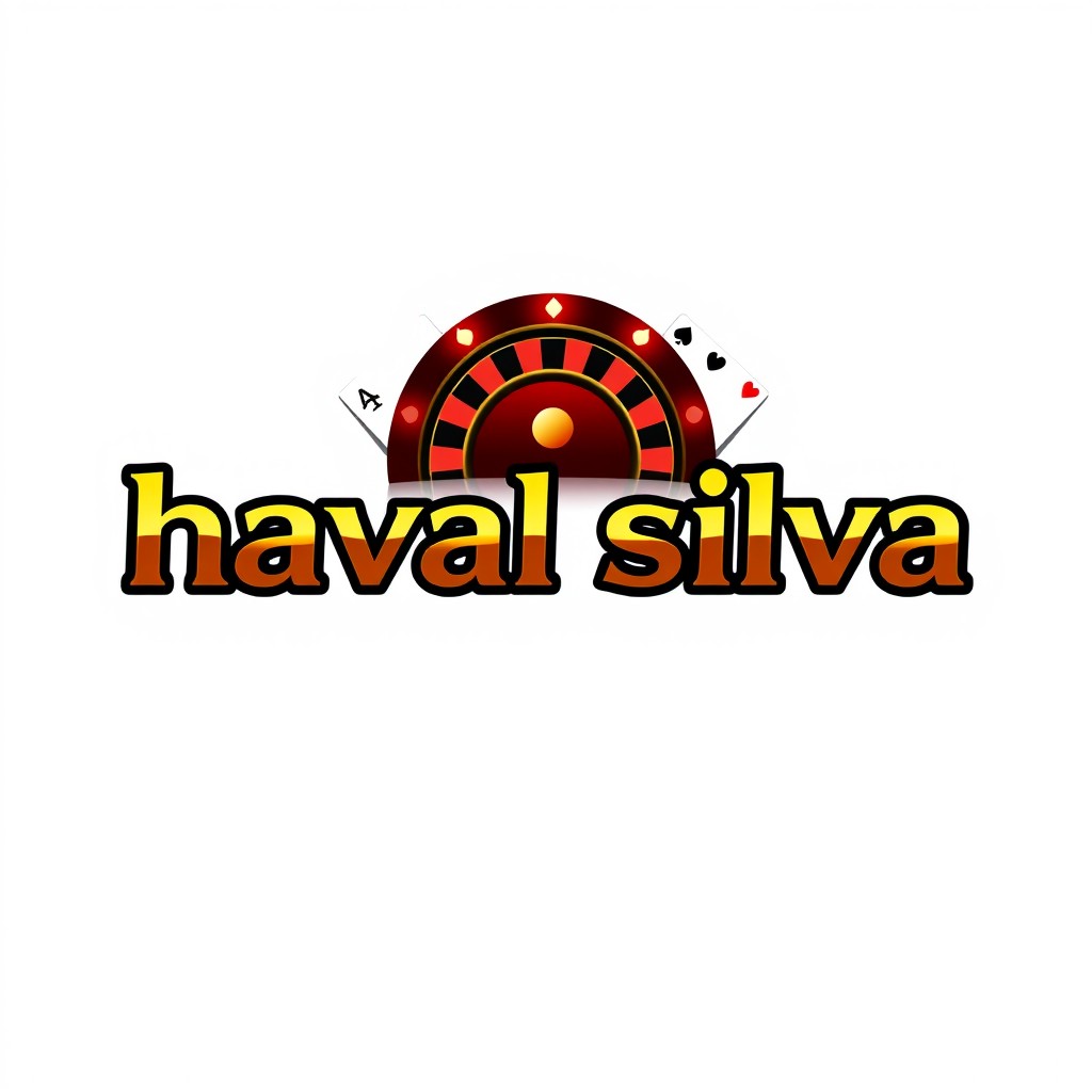 A sleek and professional casino logo design featuring the name 'haval silva'