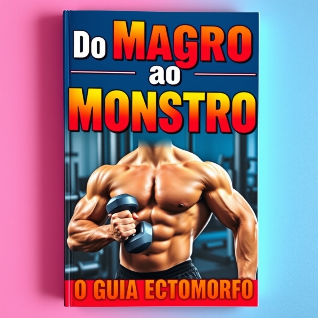 A book cover for a guide titled 'Do Magro ao Monstro: O Guia Ectomorfo'
