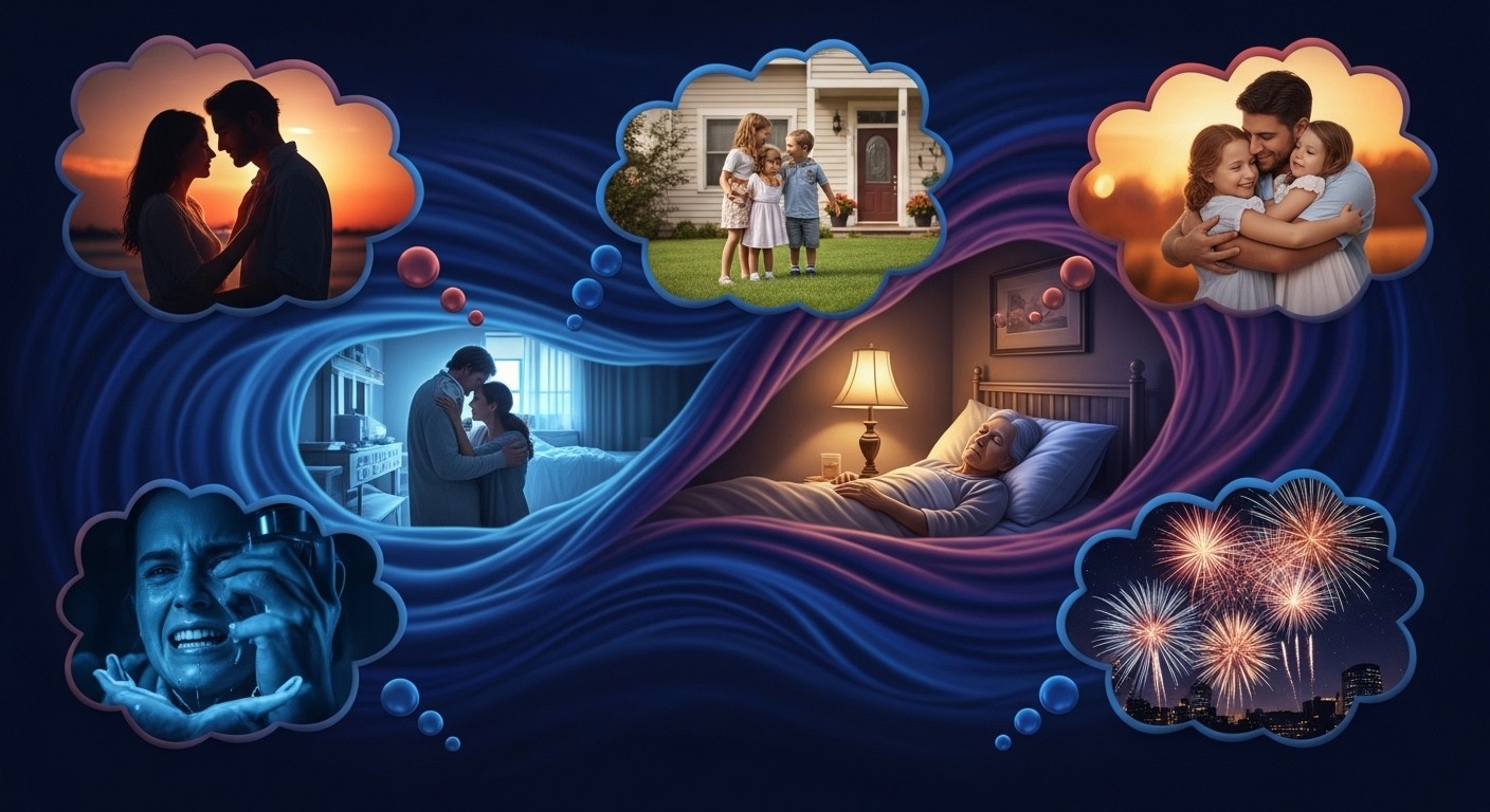 An expressive blending of colors and thoughts, where deep blue symbolizes individual thoughts