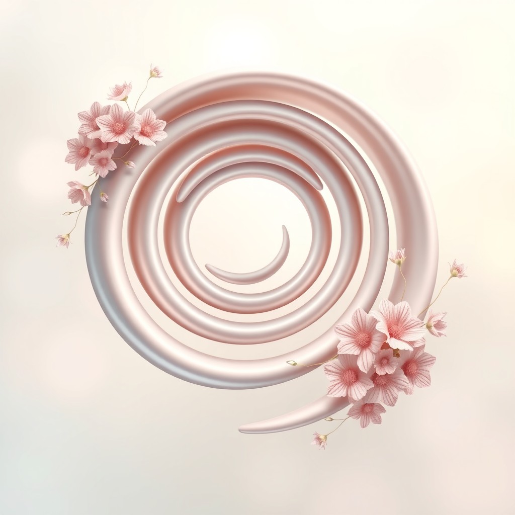 A beautifully intricate spiral design, featuring smooth and flowing curves