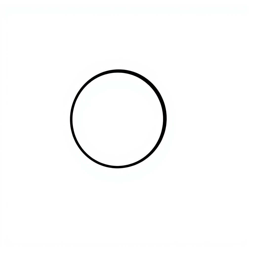 A simple black spiral design on a plain white background, showcasing a smooth and continuous curve