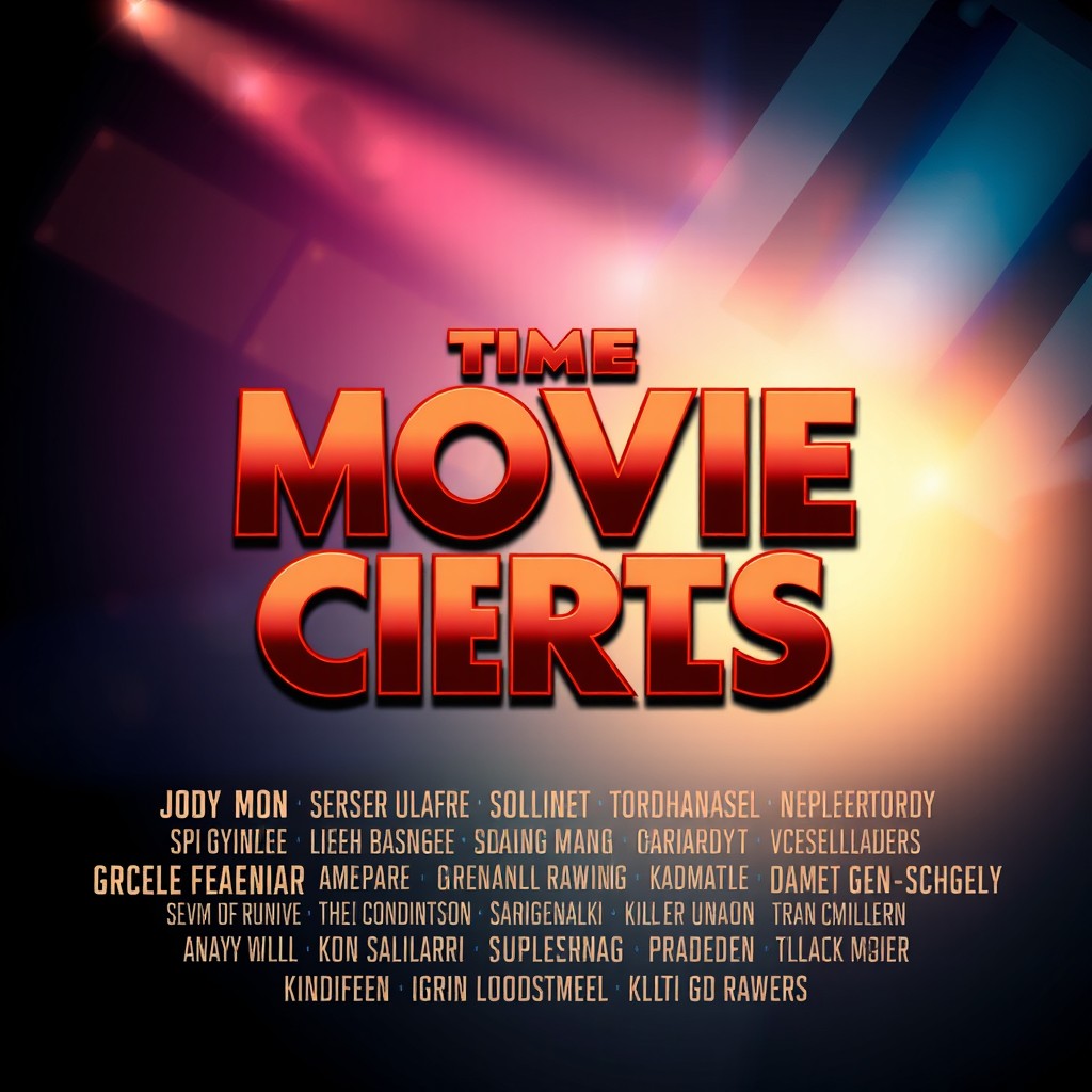 A stylized movie poster featuring bold, vintage style movie credits