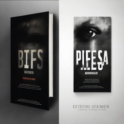 Design a suspense thriller book cover with a dark and moody aesthetic. Feature shadows, puzzle pieces, and a hauntingly eye-catching title in bold, mysterious font.