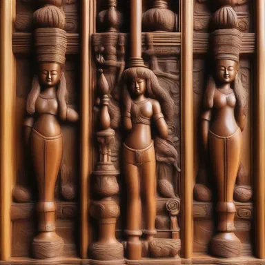 The character in the novel admired the beautiful carvings made from lignum vitae wood.