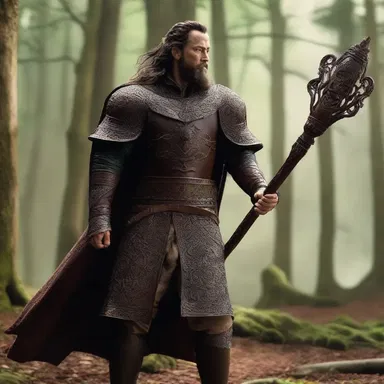 The protagonist in the movie wielded a lignum vitae staff with intricate carvings during the climactic battle scene.