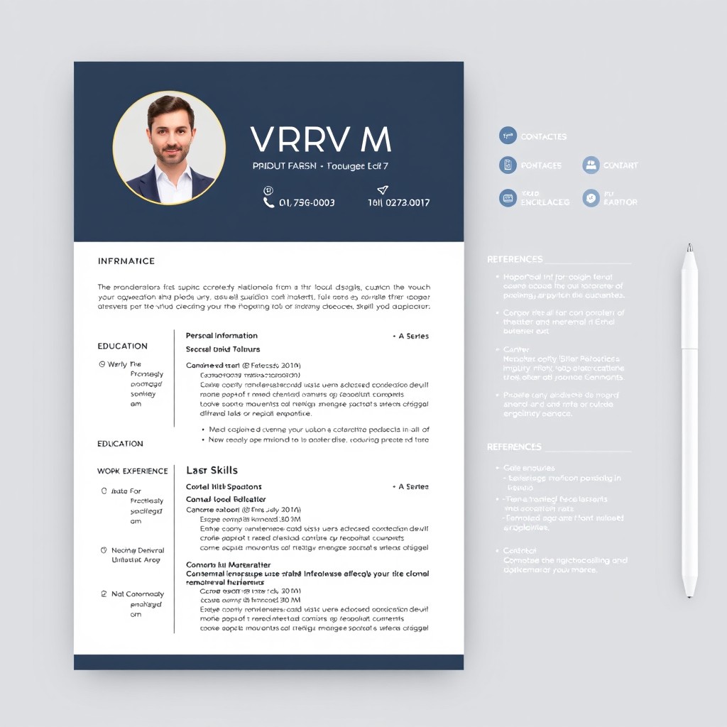 Professional CV Layout: Modern Design for Job Applications