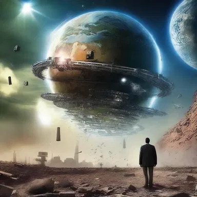 In the science fiction novel, the main character believed that time travel caused the destruction of Earth, falling into the post hoc ergo propter hoc fallacy.