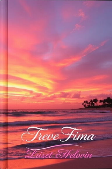 A captivating book cover featuring a breathtaking sunset over a tranquil ocean