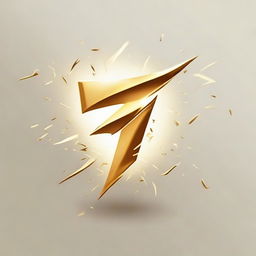 Generate a logo in an artistic style featuring the symbol 'R717' with golden thunder effects