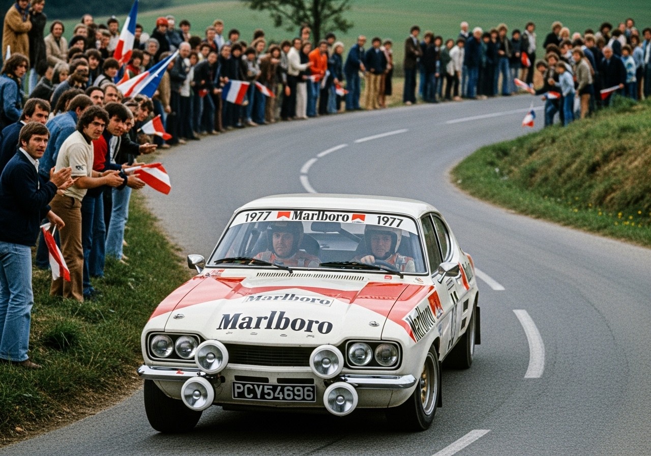 Vintage 1973 Ford Capri Rally Car Racing in France | Nostalgic Motorsports