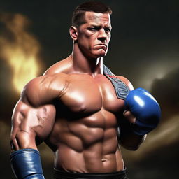 Create a realistic Mortal Combat style artwork of John Cena