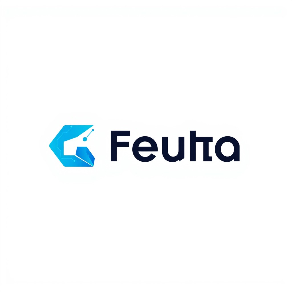 A sleek, modern logo design featuring a bold font in a vibrant color palette
